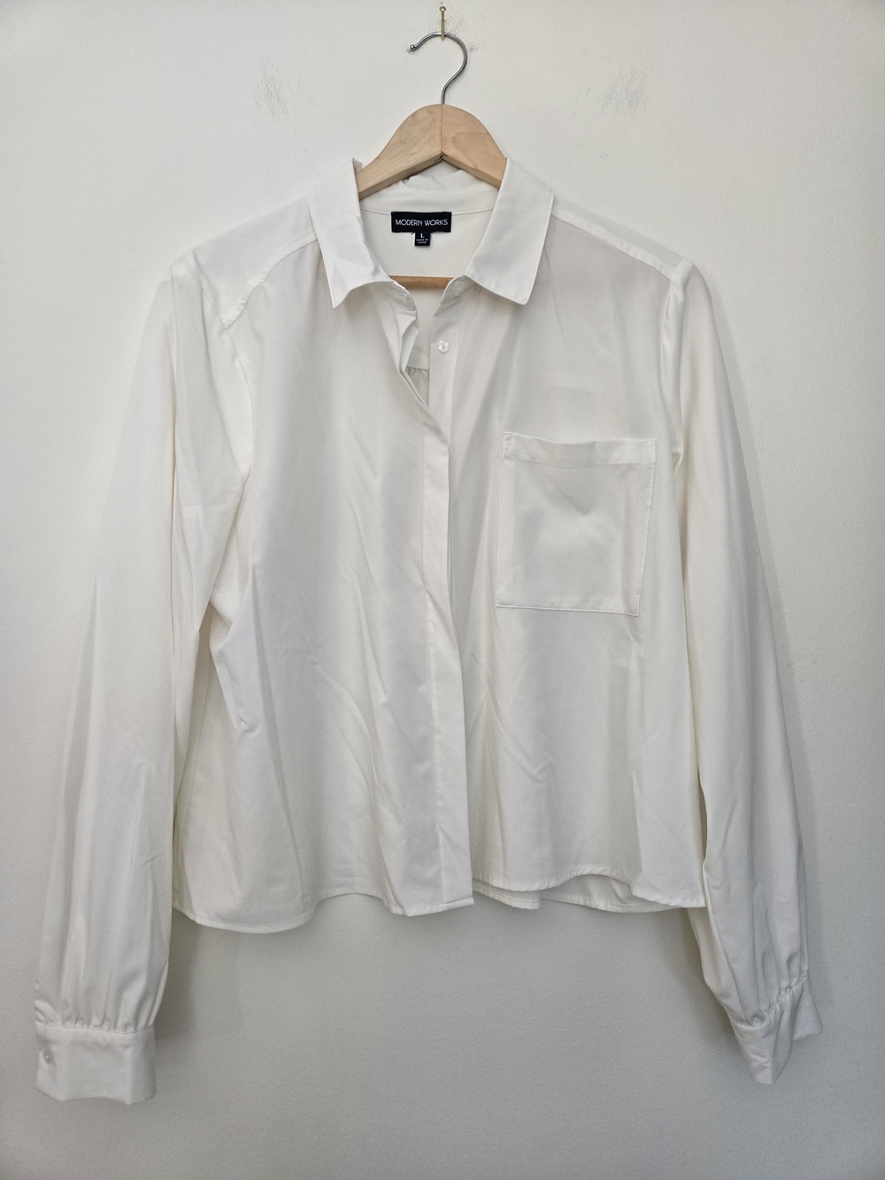 Modern Works White Button-Down Shirt
